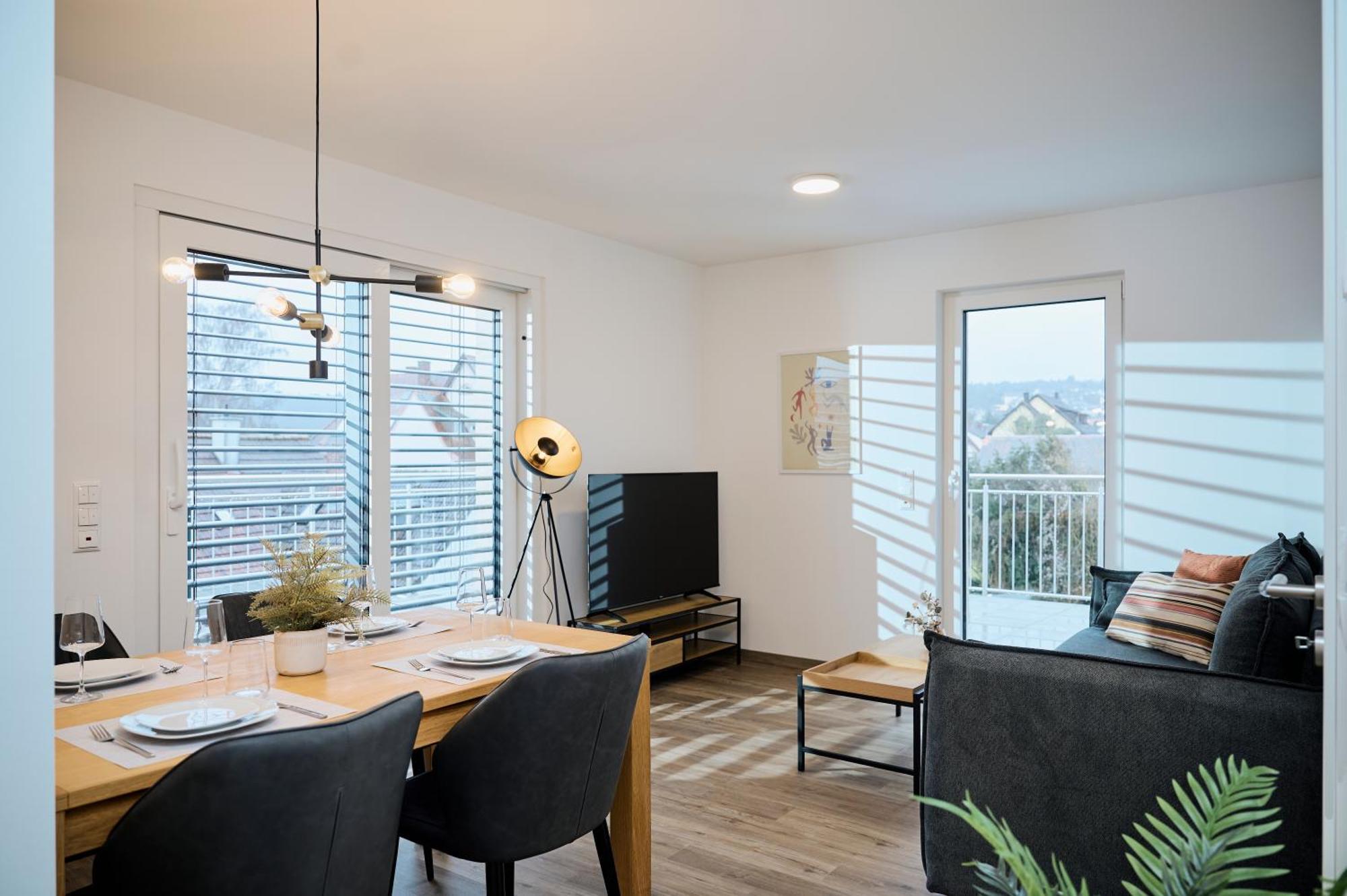 Moderne Apartments Mit Highspeed-Wlan Und Gratis-Tiefgarage Ihr Perfekter Rueckzugsort Nahe Dem Zentrum Und Der Therme I Barrierearm Bad Kissingen Exteriör bild