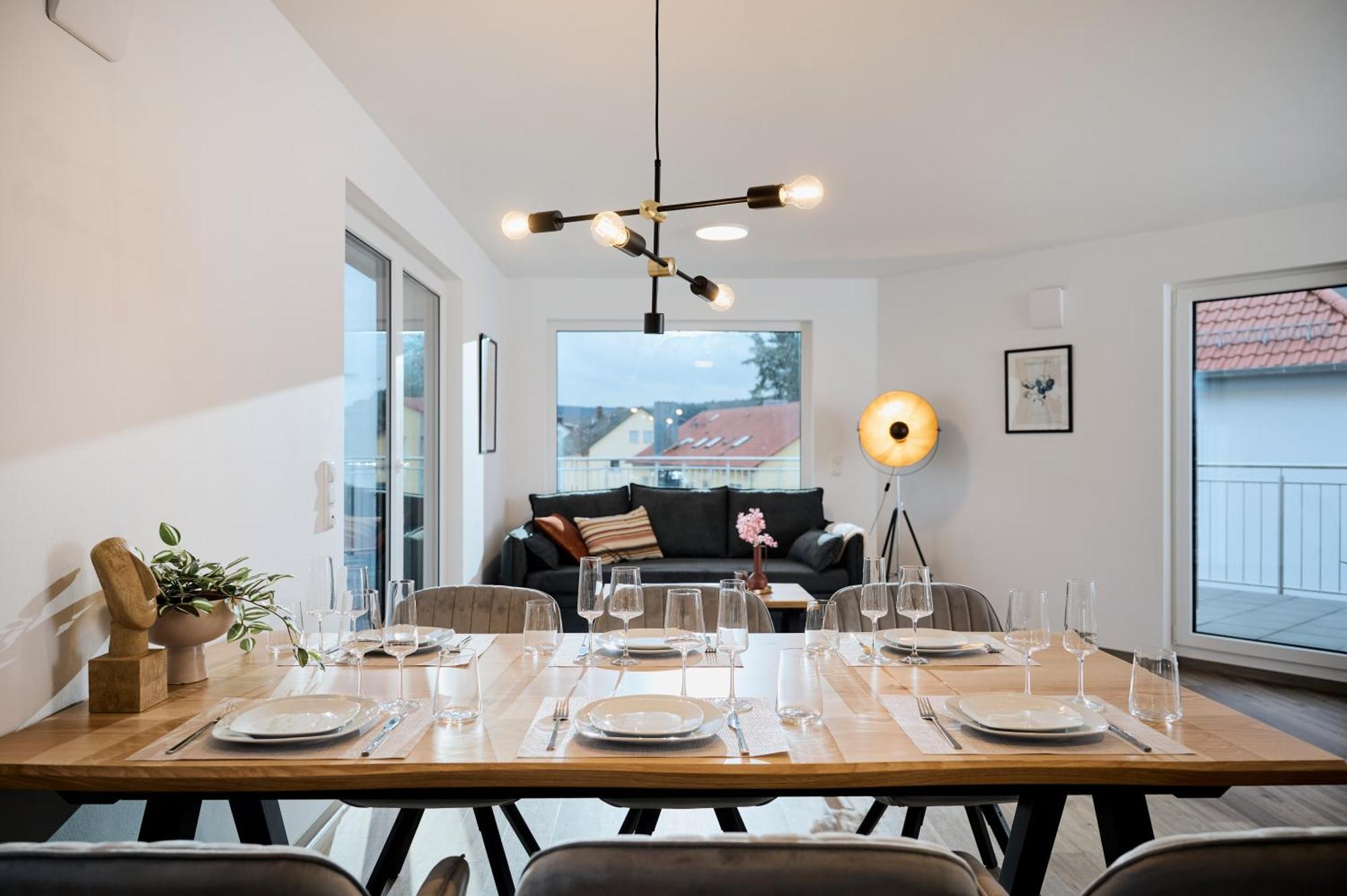 Moderne Apartments Mit Highspeed-Wlan Und Gratis-Tiefgarage Ihr Perfekter Rueckzugsort Nahe Dem Zentrum Und Der Therme I Barrierearm Bad Kissingen Exteriör bild