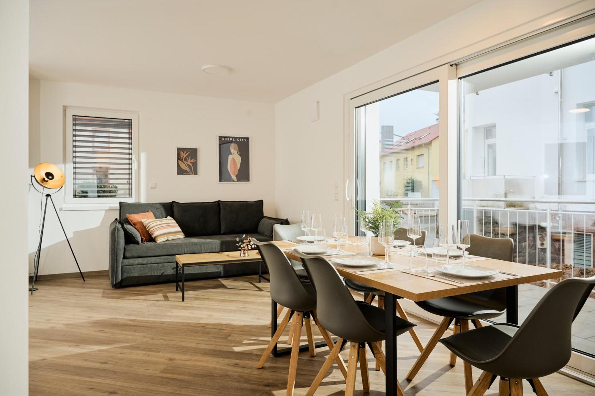 Moderne Apartments Mit Highspeed-Wlan Und Gratis-Tiefgarage Ihr Perfekter Rueckzugsort Nahe Dem Zentrum Und Der Therme I Barrierearm Bad Kissingen Exteriör bild