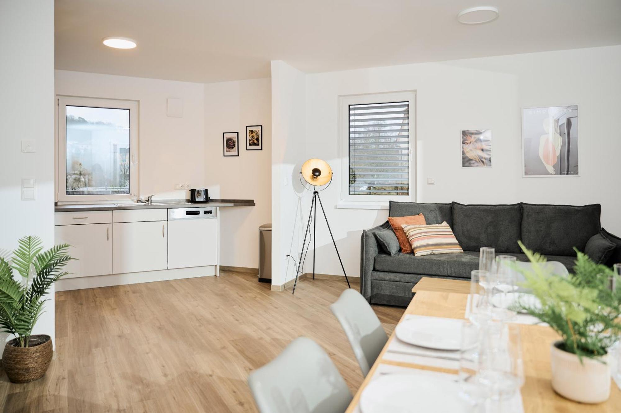 Moderne Apartments Mit Highspeed-Wlan Und Gratis-Tiefgarage Ihr Perfekter Rueckzugsort Nahe Dem Zentrum Und Der Therme I Barrierearm Bad Kissingen Exteriör bild