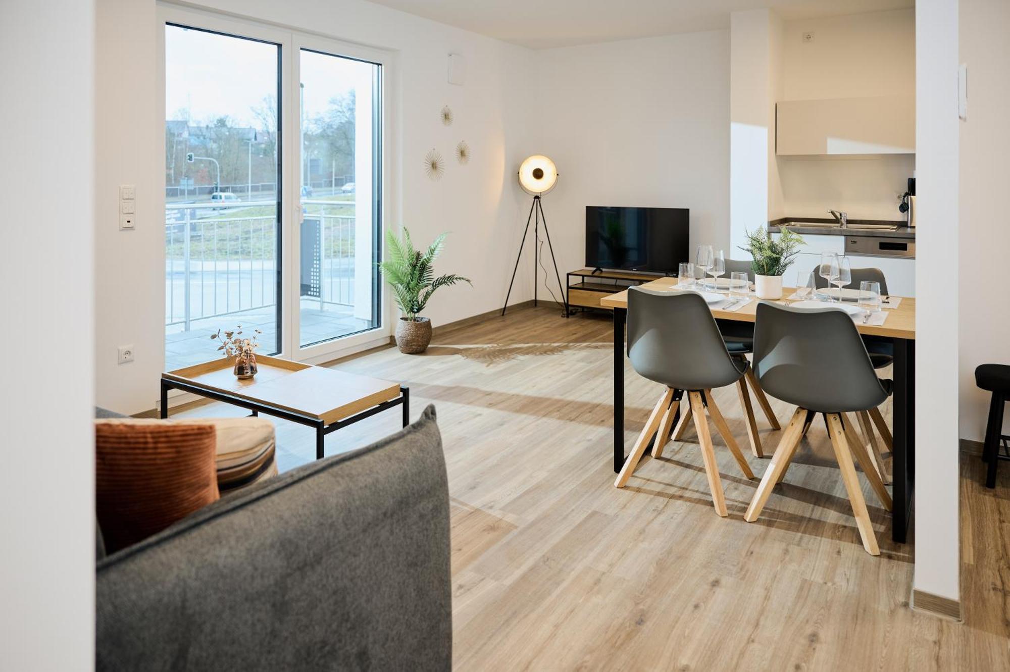 Moderne Apartments Mit Highspeed-Wlan Und Gratis-Tiefgarage Ihr Perfekter Rueckzugsort Nahe Dem Zentrum Und Der Therme I Barrierearm Bad Kissingen Exteriör bild